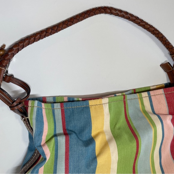 Fossil Shoulder Canvas Striped Material Boho Style ZB2267. - Picture 2 of 16